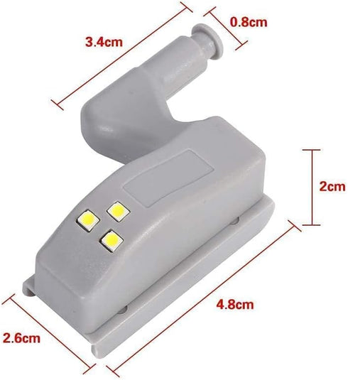 10Pcs Closet Closet Zerodis Universal Cabinet Cupboard Wardrobe LED Hinge Sensor Light for Cupboard Wardrobe Kitchen