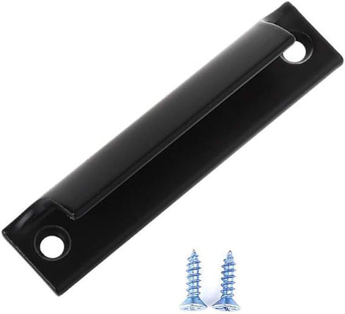 xing Aluminum Barn Door Hardware Handle, Black, 90x20mm / 3.54x0.79inch, Knob (2 Pieces)