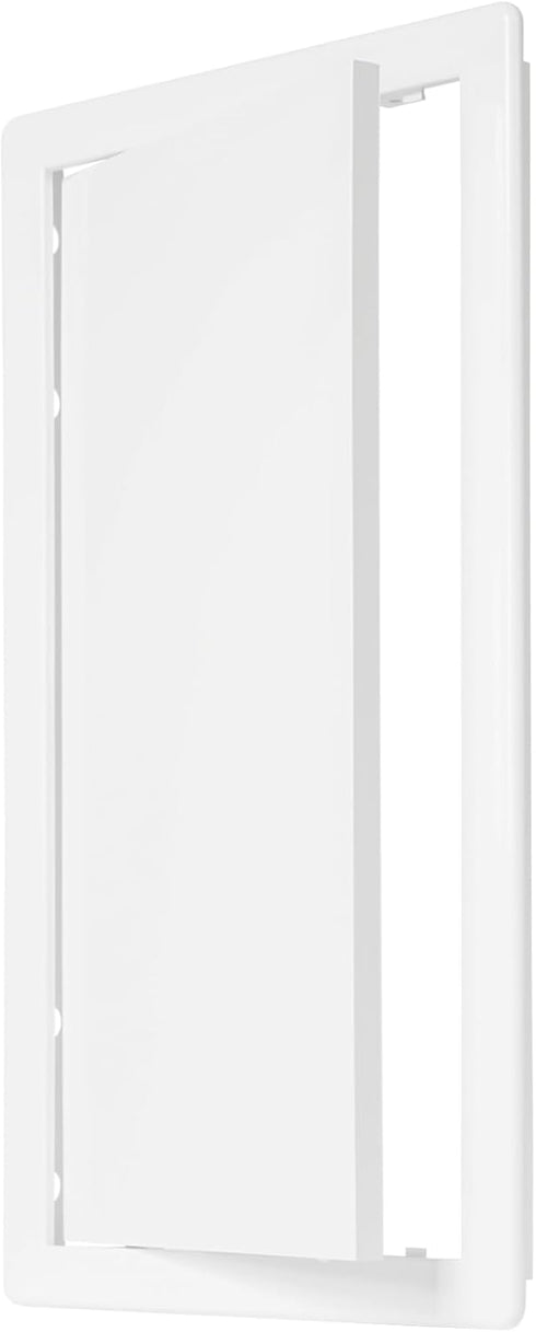 8 Inch x 16 Inch White Plastic Access Panel, Service Shaft Door for Plumbing and Electricity Access