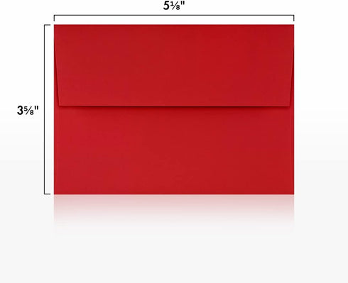 LUXPaper 4Bar A1 Invitation Envelopes | 3 5/8" x 5 1/8" | Ruby Red | 50 Qty | Peel & Press | 80lb. Text