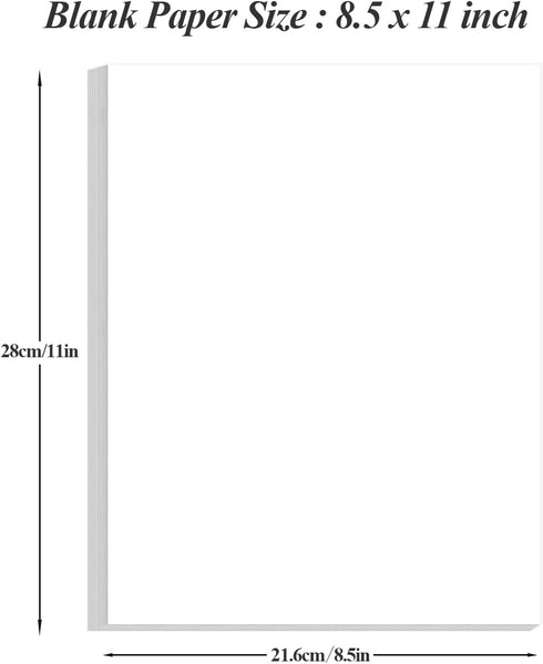 8.5" 11" 100 Sheets/200 20 lb x Printer Paper - Pages White Copy Paper, Letter Size Papers Printing