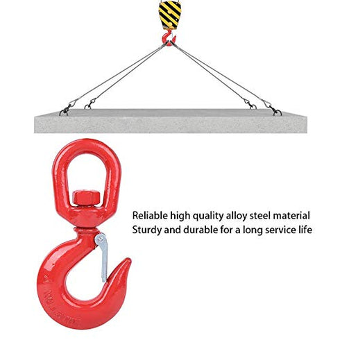 Crane Hook, Swivel Eye Alloy Steel Rigging Lifting Round Hook 5T for Ship Building Industry