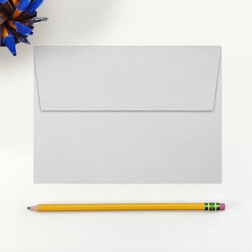LUXPaper A7 Invitation Envelopes for 5 x 7 Cards in 80 lb. Gray, Printable with Peel and Press Seal, 50 Pack