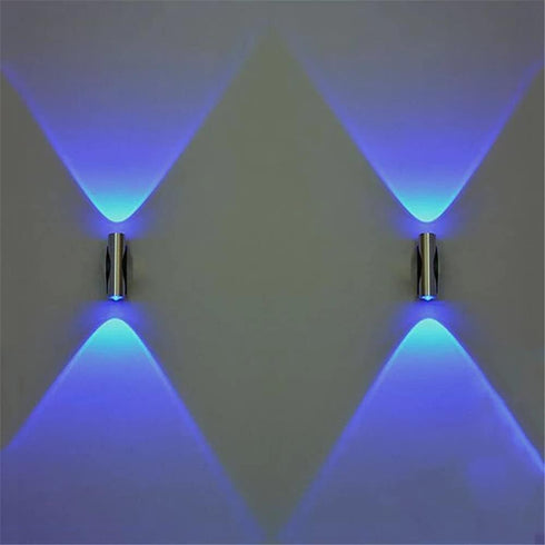 HOKY Double-Headed LED Light Bedroom Blue Aluminum Wall Lamp Home Sconce Luces LED