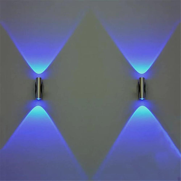 HOKY Double-Headed LED Light Bedroom Blue Aluminum Wall Lamp Home Sconce Luces LED
