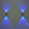 HOKY Double-Headed LED Light Bedroom Blue Aluminum Wall Lamp Home Sconce Luces LED