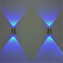 HOKY Double-Headed LED Light Bedroom Blue Aluminum Wall Lamp Home Sconce Luces LED