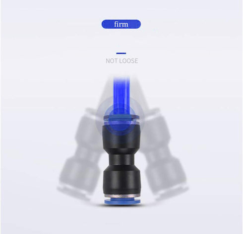 14mm Quick Fitting, 10Pcs 35/64” OD Push to Connect Pipe Tube Straight Pneumatic Air Line Connector