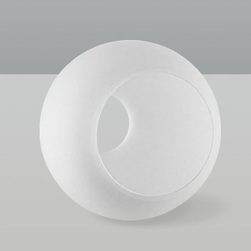 WEIYOUDJ 5.9 Inch E26 1-5/8 Inch White Glass Globe Shade Fixture Replacement, Diameter, Base Fitter, double hole Glass