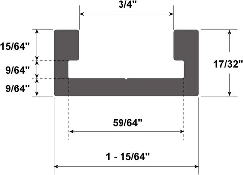POWERTEC 71167 Miter T-Track, 48-Inch, Grey