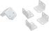 BLS Metal L Shape Door Window Shelf Corner Brace Right Angle Bracket White