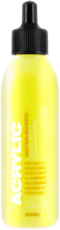 Montana Acrylic Marker Ink Refills - 25ml Bottle, Flash Yellow (053205)