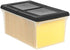 Office Depot Stackable File Tote Box, Black/Clear, Letter Size, 14 1/4in. x 23 3/8in. x 10 7/8in.