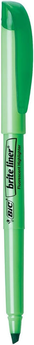 BIC Brite Liner Highlighter Chisel Tip Green, 2 DOZEN (BL11-GN)