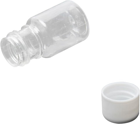 Othmro 100Pcs 5ml Plastic Bottles, Wide Mouth Laboratory Reagent Polyethylene Bottle for Food Store, Transparent Liquid