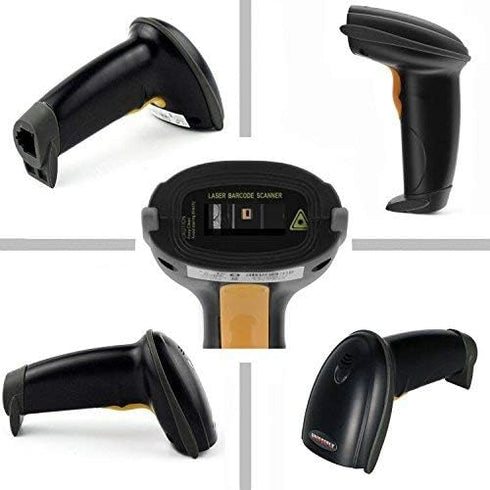 UNIDEEPLY 1D Wired Bar Code Scanners Readers for Computers PC, USB Cable Laser Barcode Handheld, Hand Scanning Label