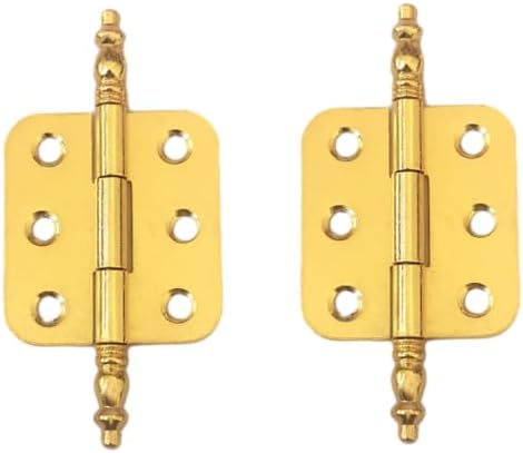 SANCHAKOU Cupboard Hinges 2 Packs of 2.75 * 1.41Inch Crown Head Wooden Box