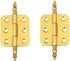 SANCHAKOU Cupboard Hinges 2 Packs of 2.75 * 1.41Inch Crown Head Wooden Box
