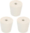 MECCANIXITY Rubber Tapered Plug, 25mm to 33mm with Hole, Test Tubes Bungs Stopper, White, 3 Pieces
