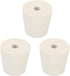 MECCANIXITY Rubber Tapered Plug, 25mm to 33mm with Hole, Test Tubes Bungs Stopper, White, 3 Pieces