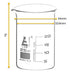 EISCO 12PK Beakers, 25ml - Griffin Style, Low Form with Spout - White, 5ml Graduations - Borosilicate 3.3 Glass
