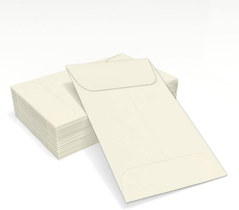 LUXPaper #1 Coin Envelopes | 50 Qty | 2 1/4" x 3 1/2" | Natural | 80lb. Text