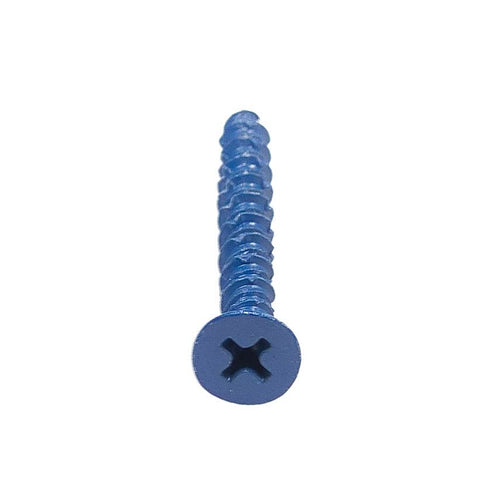 100 Qty 3/16" x 1-3/4" Flat Head Phillips Concrete Screws for Masonry, Block & Brick