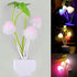Tuelaly 1PC Cute Night Light, US EU Plug Adapter LED Night Lamp Discolor Light Sense Control Mushroom Lamp