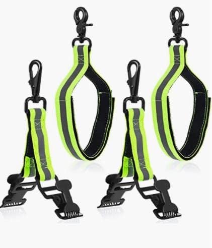 Heavy Duty Firefighter Glove Strap with Green Reflective Trim, Ultimate Turnout Gear Bags, Firefighting Glove Safety