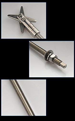 Toggle Anchor Bolts, Heavy Duty Hollow Wall Anchors, 304 Stainless Steel, Pack of 4