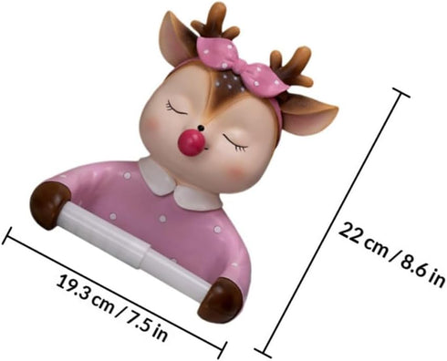 Charming Deer Tissue Rack - Wall-Mounted Paper Holder for Bathroom