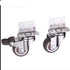 Kolloee 4pcs Furniture Casters Wheels Soft Rubber Swivel Caster Quite Roller Wheels for Trolley Baby Crib Bed Wheels