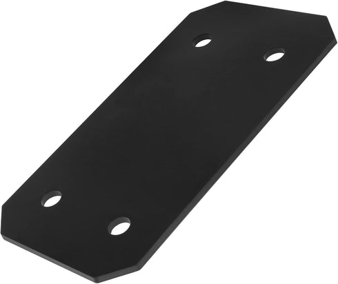 4 Pcs Flat Strong Strap Mending Plate, Black, 9-3/4" x 5" for Furniture Repair