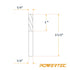 POWERTEC 2-Piece Solid Carbide Spiral Router Bit, 1/4" Shank, Woodworking Router Bits for CNC and Router Tool