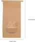 50pcs Packaging, Veemoon Small Bread Bags with Window, Kraft Paper Toast Bags for Bakery and Cookie Food-grade Baking