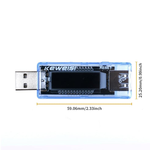 MusRock KWS-V20 3-9V 0-3A LCD USB Voltage Meter Charger Capacity Tester Meter Power Bank Tester Meter Current Voltage