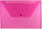 JAM PAPER Plastic Envelopes with Snap Closure, Legal Booklet 9 3/4 x 14 1/2, Fuchsia Pink, 3/Pack