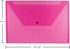 JAM PAPER Plastic Envelopes with Snap Closure, Legal Booklet 9 3/4 x 14 1/2, Fuchsia Pink, 3/Pack