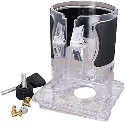 Woodworking Trimmer Router Transparent Plastic Base, Power Tool Protective Shield Accessory Base (Model 2 Enhanced)