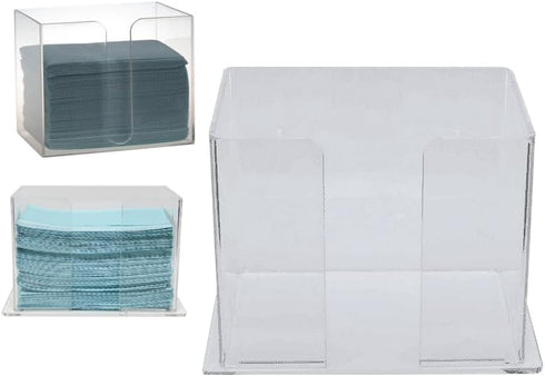 AmeriCan Goods Clear Acrilyc Dental Bib Dispenser Stand and Wall Mount Holder Long Side