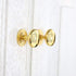 Set of 6 Modern Round Cabinet Hardware Knob, Kitchen Drawer Dresser Handles, Gold, Single Hole Pull for Furniture