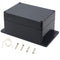 Junction Box - Zulkit Waterproof Dustproof IP65 ABS Universal Electrical Boxes Enclosure with Fixed Ear, Black 6.30 x
