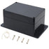 Junction Box - Zulkit Waterproof Dustproof IP65 ABS Universal Electrical Boxes Enclosure with Fixed Ear, Black 6.30 x