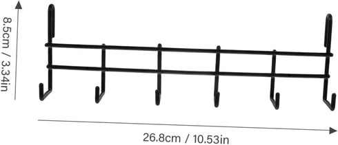 Cabilock Wall Mounted Metal Tool Hooks Organizer Sturdy Garage Storage Rack with Hooks for Garden Tools Workbench Shed