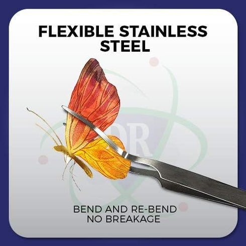 DR Instruments Set, Set 2. Entomology Forceps One Long Points and One Short Broad Points Forcpes. Ideal for a delegate