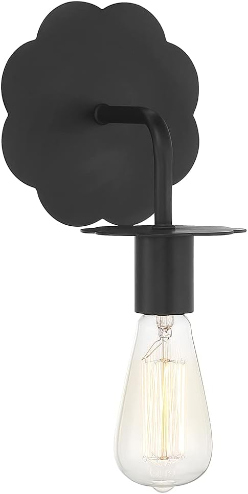 Savoy House Meridian M90104MBK Wall Sconce, 1-Light 60 Watts, Matte Black