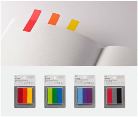 Stalogy S3 Sticky Notes: 3/5 in. x 1.4 in., Assorted (6 colors) B.