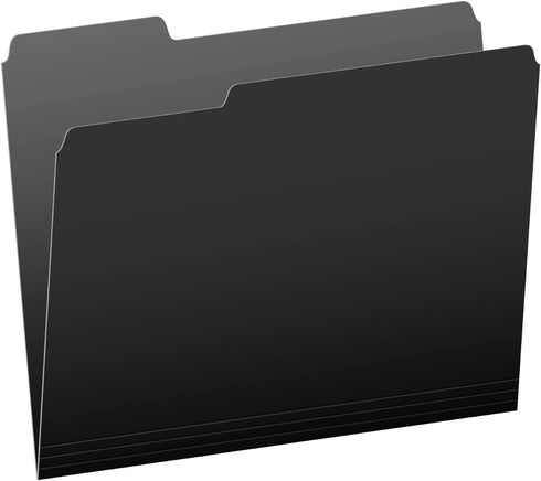 Pendaflex File Folders, Letter Size, 1/3-Cut Tab, Black, 100 Per Box for Documents