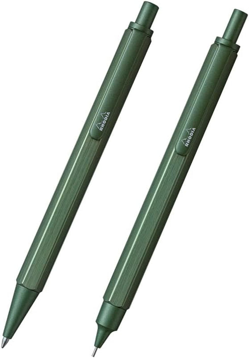 RHODIA SCRIPT cf9397 Mechanical Pencil, 0.5 mm, Sage, Hex Shaft, Aluminum Body, Anodized Finish