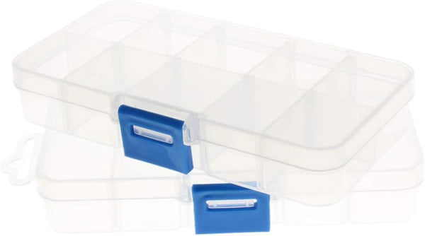 Utoolmart 2 Pcs Tool Box Organizer, Plastic Hardware Box Storage for Screws, Bolts, Nuts, Nails, Jewelry